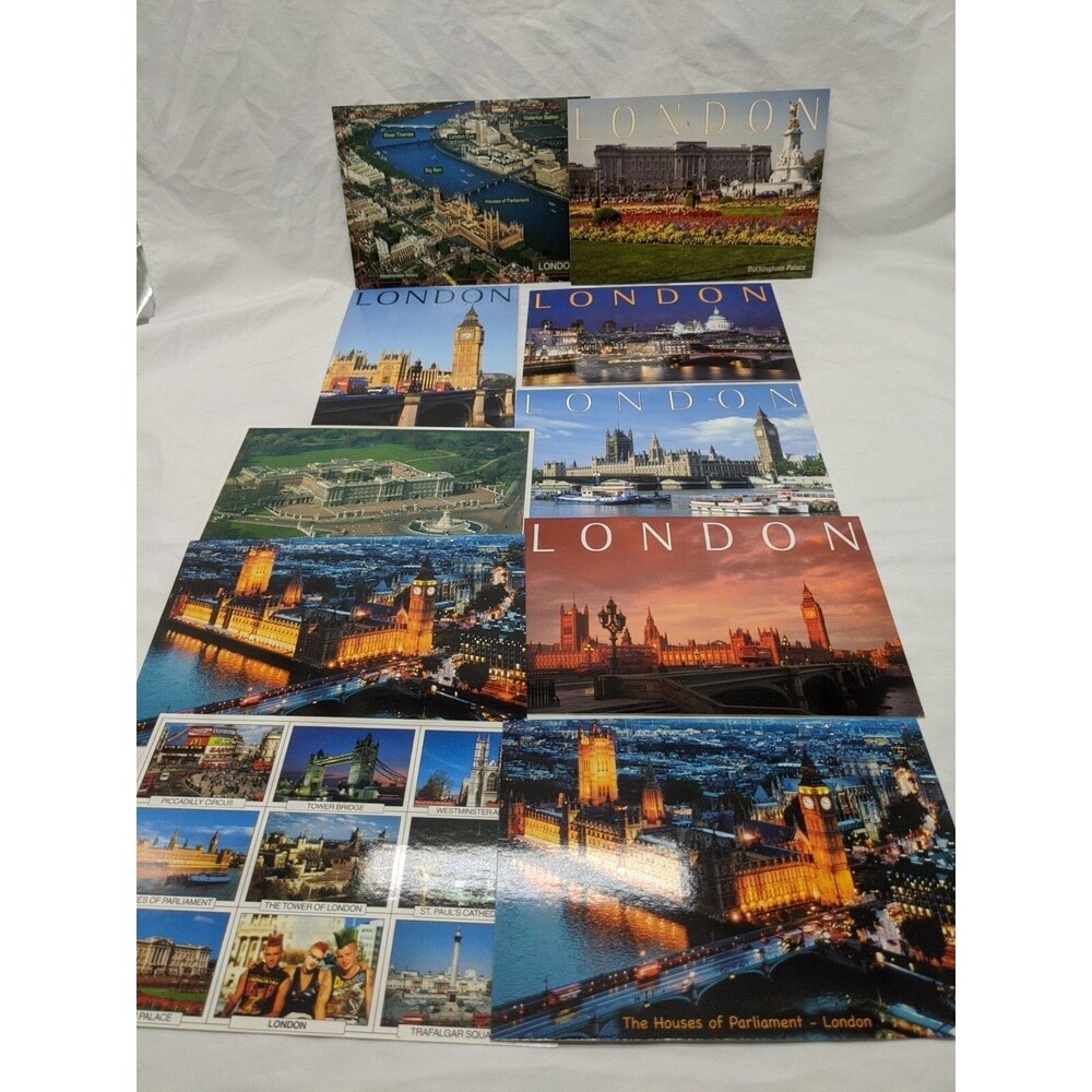 Lot Of (10) London England City Postcards